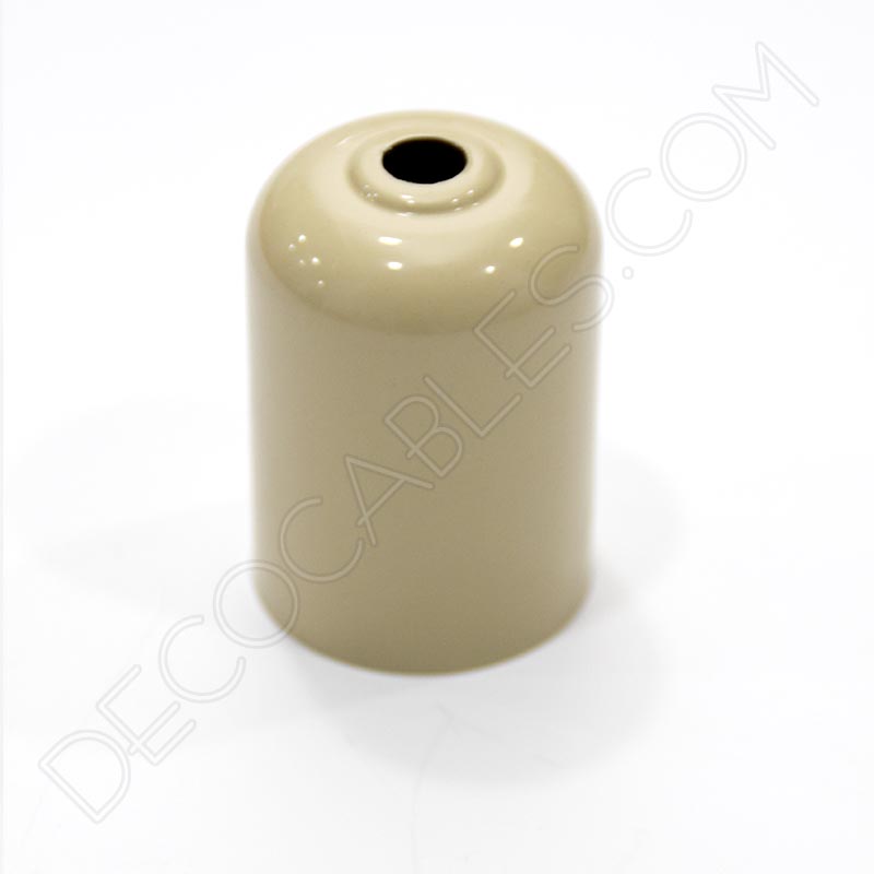 Cubre portalamparas exterior metálico decorativo en color beige Cubre portalamparas exterior metálico decorativo en color beige