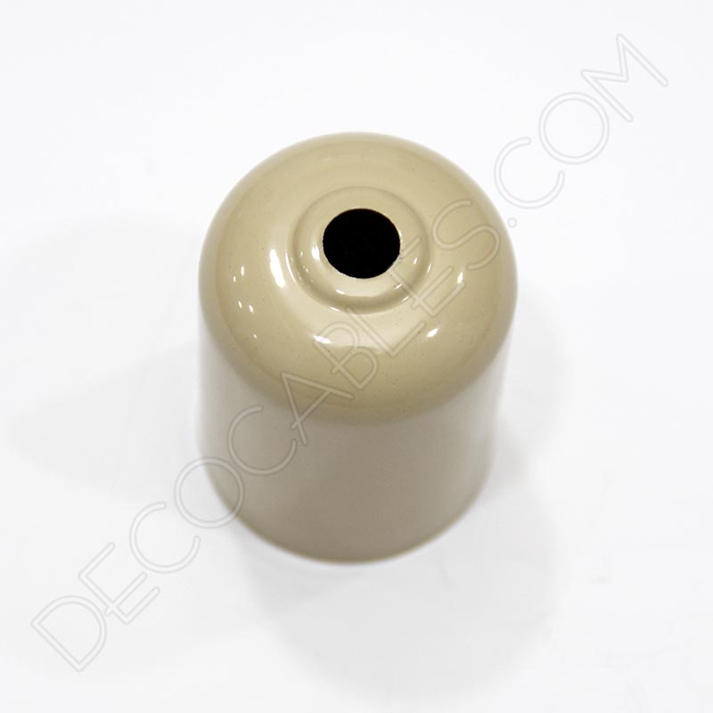 Cubre portalamparas exterior metálico decorativo en color beige Cubre portalamparas exterior metálico decorativo en color beige
