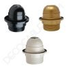 Portalámparas para pantalla E27 (varios colores) 10 Portalámparas baquelita para pantalla con arandela E27