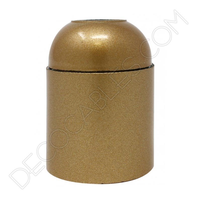 Portalámparas liso de baquelita E27 dorado Portalámparas liso de baquelita E27 dorado