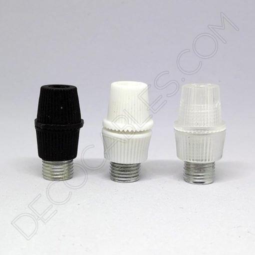 Decocables. Tienda de cables, de bombillas y de lámparas 24 Presa cables plástico con rosca metálica varios colores