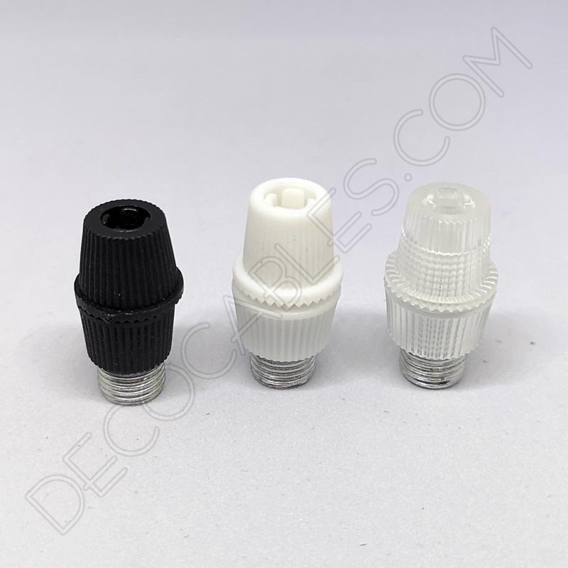 Presa cables plástico con rosca metálica varios colores Presa cables plástico con rosca metálica varios colores
