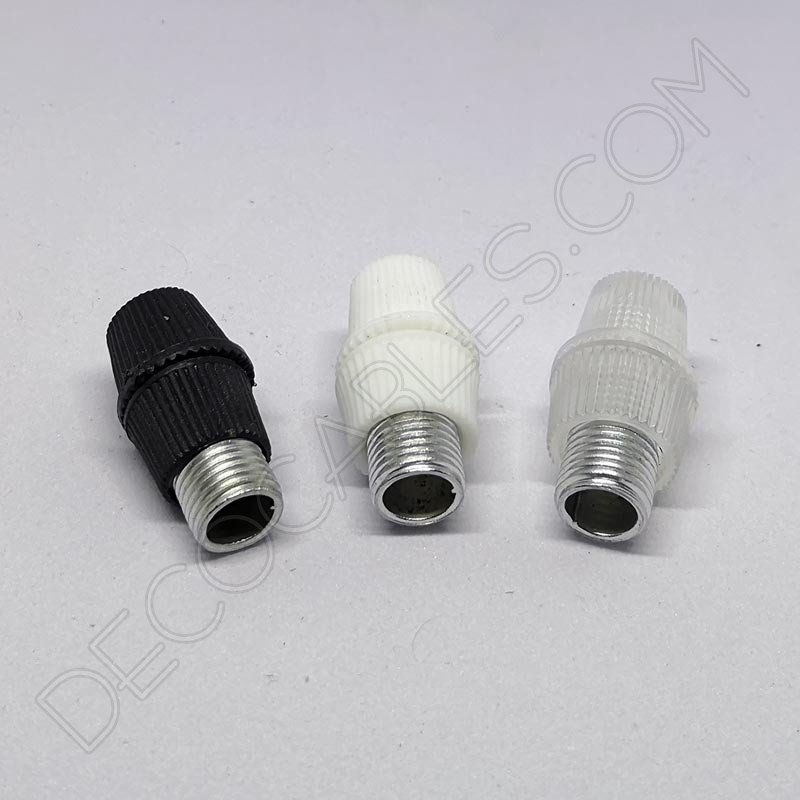 Presa cables plástico con rosca metálica varios colores Presa cables plástico con rosca metálica varios colores