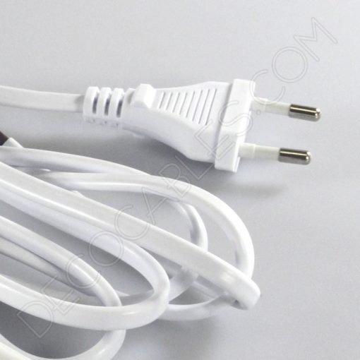 Cable plano con interruptor para lámparas (varios colores) 7 Cableado para lámpara con cable blanco
