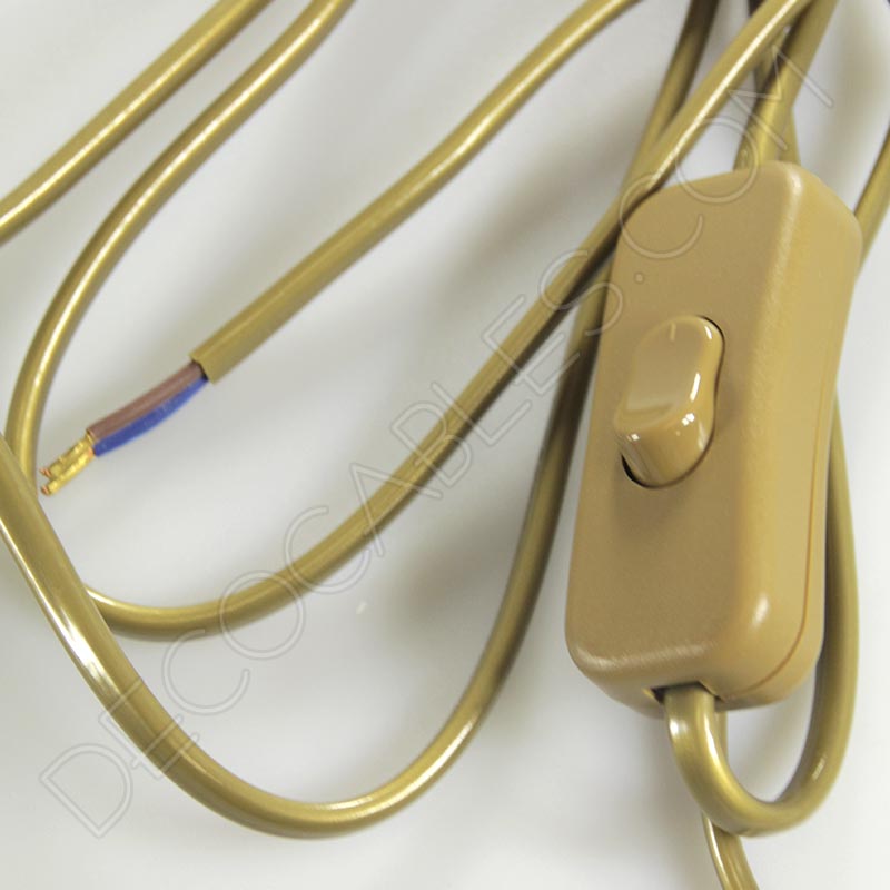 Cableado para lámpara con cable dorado Cableado para lámpara con cable dorado
