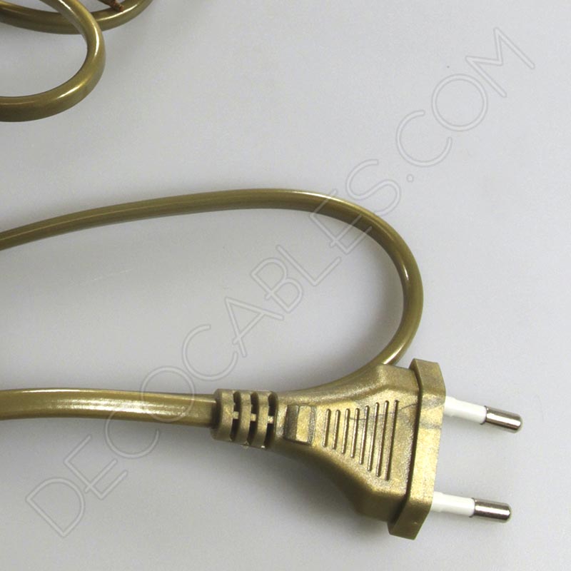 Cableado para lámpara con cable dorado Cableado para lámpara con cable dorado