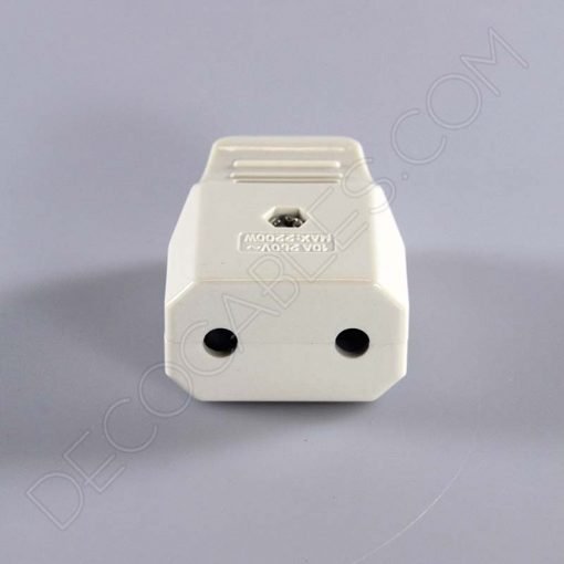 Clavija hembra blanca