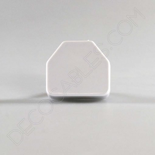 Clavija plana blanca bipolar macho pequeña