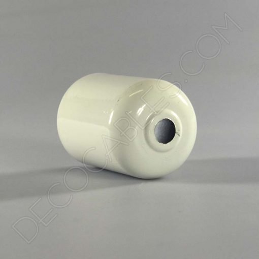 Cubre portalámparas (varios colores) 17 Cubre portalamparas exterior metálico decorativo en color blanco