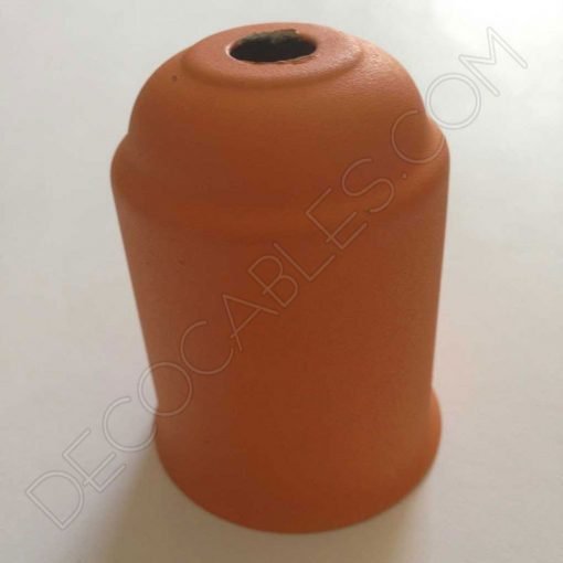 Cubre portalámparas (varios colores) 25 Cubre portalamparas exterior metálico decorativo en color naranja