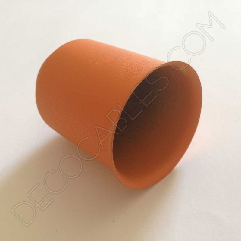 Cubre portalamparas exterior metálico decorativo en color naranja Cubre portalamparas exterior metálico decorativo en color naranja
