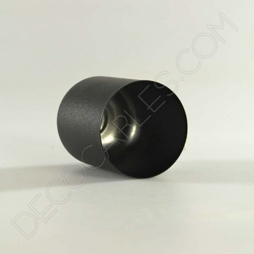 Cubre portalamparas exterior metálico decorativo en color negro