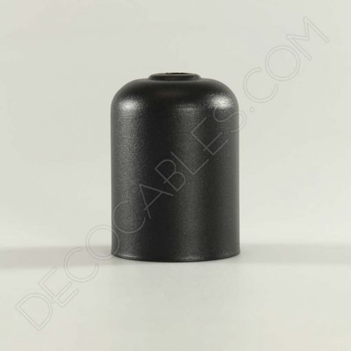 Cubre portalamparas exterior metálico decorativo en color negro