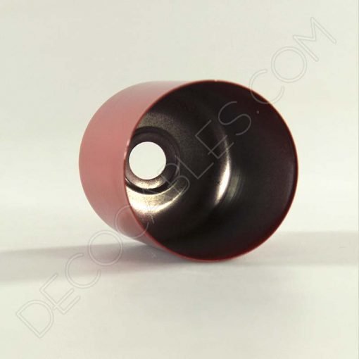 Cubre portalámparas (varios colores) 3 Cubre portalamparas exterior metálico decorativo en color rojo