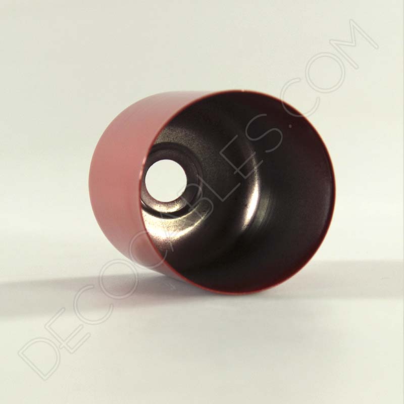 Cubre portalamparas exterior metálico decorativo en color rojo Cubre portalamparas exterior metálico decorativo en color rojo