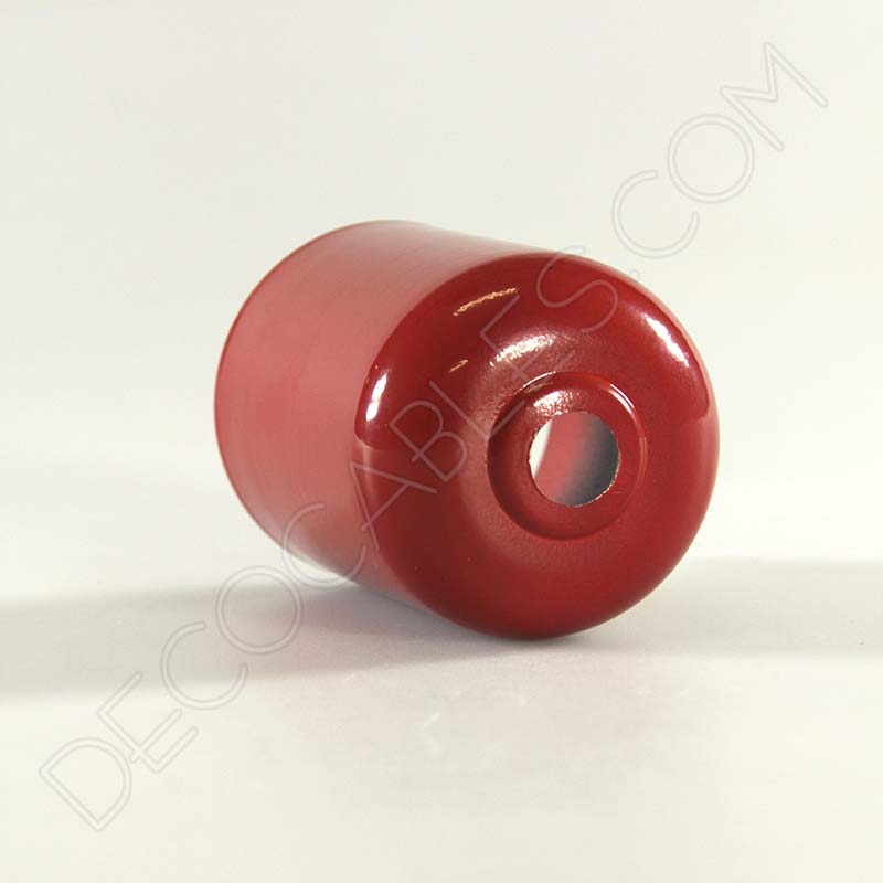 Cubre portalamparas exterior metálico decorativo en color rojo Cubre portalamparas exterior metálico decorativo en color rojo