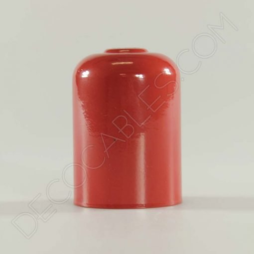 Cubre portalamparas exterior metálico decorativo en color rojo