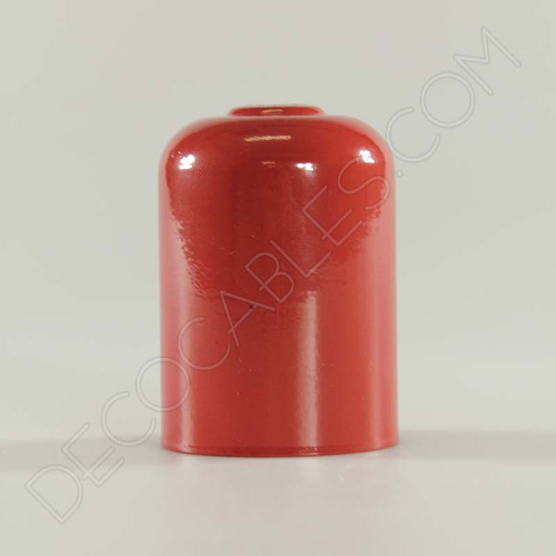 Cubre portalamparas exterior metálico decorativo en color rojo Cubre portalamparas exterior metálico decorativo en color rojo
