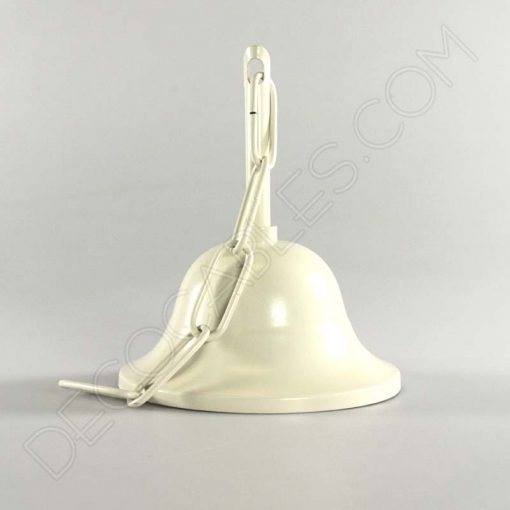 Florón metálico con cadena para lámparas blanco