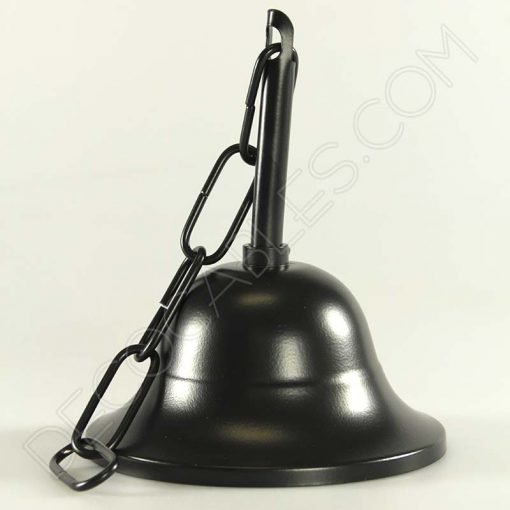 Florón metálico con cadena para lámparas negro