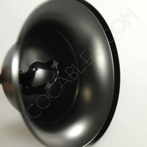 Florón metálico con cadena para lámparas negro