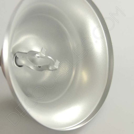 Florón metálico con cadena para lámparas plata