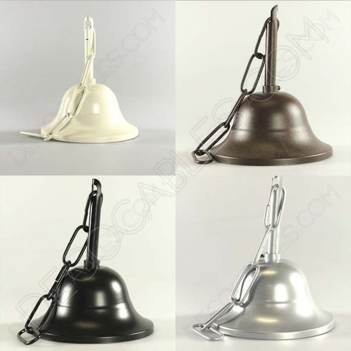 Florón metálico con cadena para lámparas