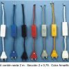 Cable trenzado con interruptor para lámparas (varios colores) 12 Cableado para lámpara con cable trenzado de seda