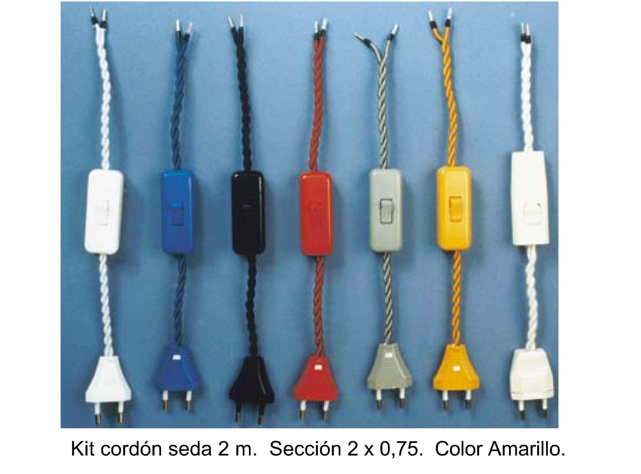 Cableado para lámpara con cable trenzado de seda Cableado para lámpara con cable trenzado de seda