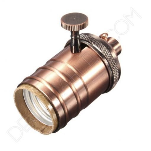 Portalámparas vintage metálico con interruptor 8 Portalámparas estilo vintage con interruptor en cobre