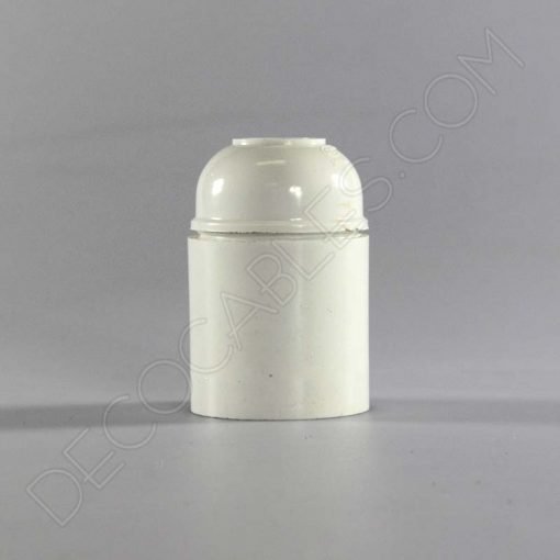 Lámpara araña de 6 brazos (Blanca) 5 Portalámparas de baquelita liso en color blanco casquillo E27