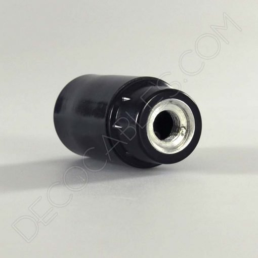 Portalámparas liso E14 (varios colores) 2 Portalámparas de baquelita liso en color negro casquillo E14