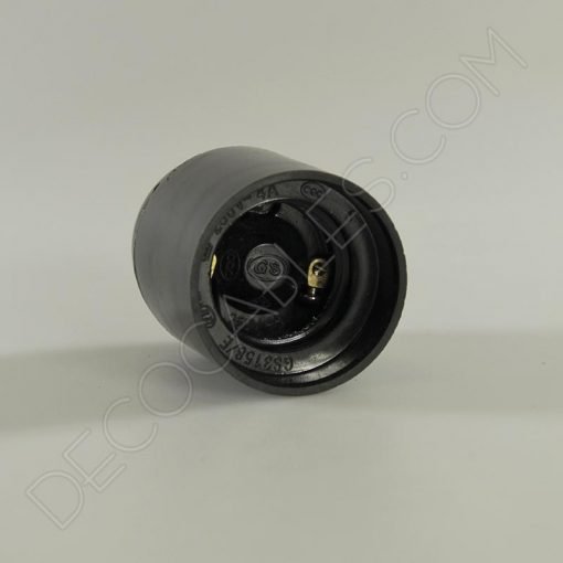 Portalámparas liso E27 (varios colores) 3 Portalámparas de baquelita liso en color negro casquillo E27