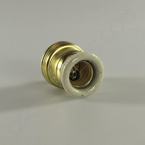 Portalámparas de latón E27 y E14 5 Portalámparas de latón y arandela cerámica E14