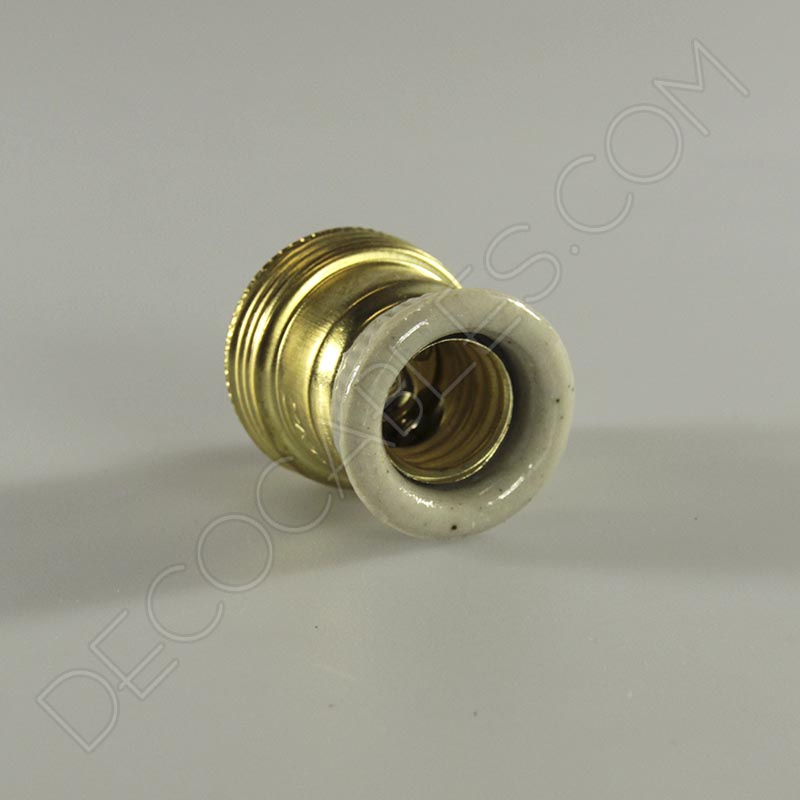 Portalámparas de latón y arandela cerámica E14 Portalámparas de latón y arandela cerámica E14