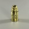 Portalámparas metálico liso E14 15 Portalámparas metálico liso de latón en color dorado casquillo E14