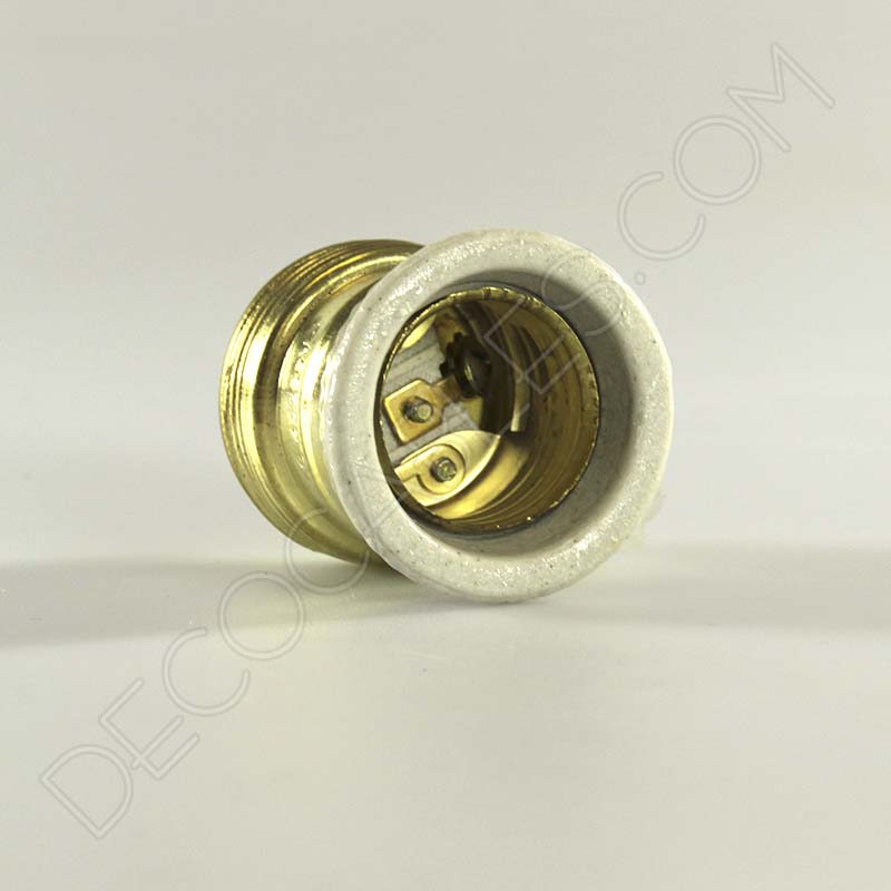 Portalámparas de latón y arandela cerámica E27 Portalámparas de latón y arandela cerámica E27