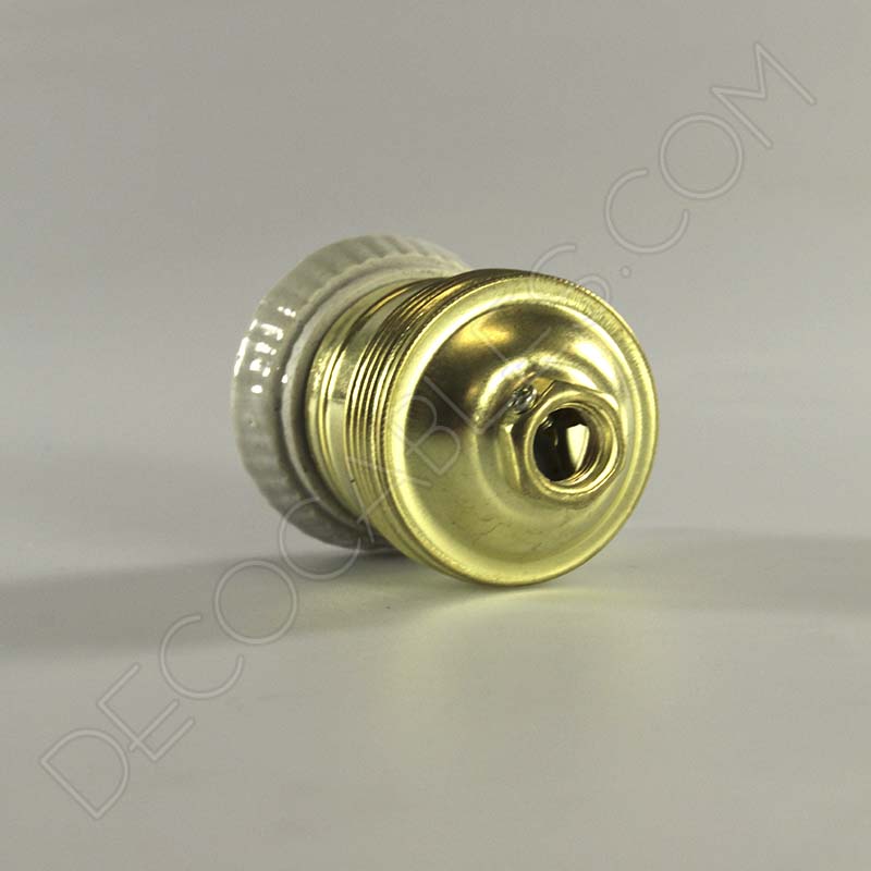 Portalámparas de latón y arandela cerámica E27 Portalámparas de latón y arandela cerámica E27