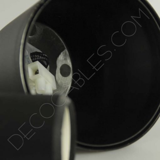 Lámparas colgantes de silicona en suspensión con cable textil a juego en color negro