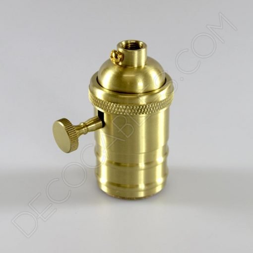 Portalámparas vintage metálico con interruptor 21 Portalámparas estilo vintage con interruptor en color dorado