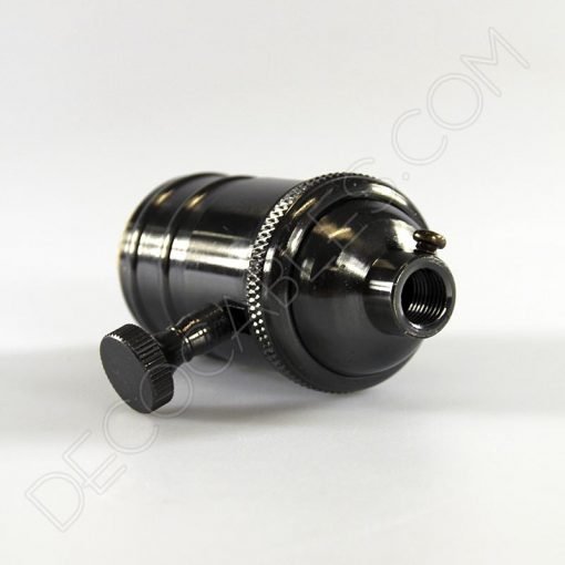 Portalámparas vintage metálico con interruptor 5 Portalámparas estilo vintage con interruptor en color negro perla