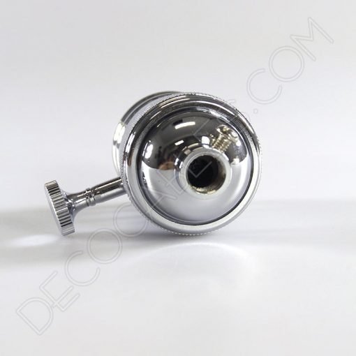 Portalámparas vintage metálico con interruptor 2 Portalámparas estilo vintage con interruptor en color cromado