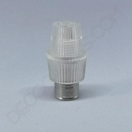 Presa cables plástico con rosca metálica (varios colores) 6 Presa cable plástico transparente