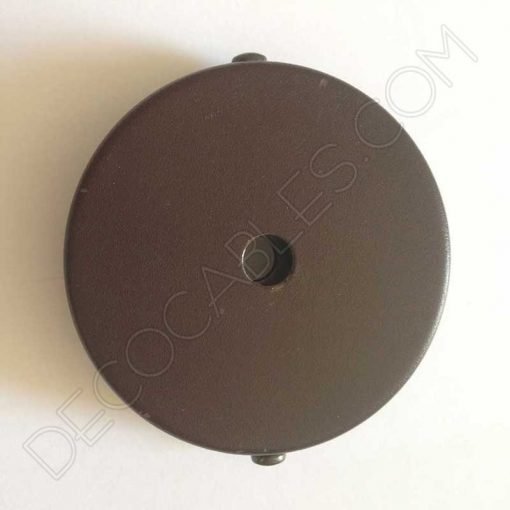 Soporte metálico para lámpara 1 orificio (diámetro 8 cm) 27 Soporte florón de techo para lámpara en hierro en color marron