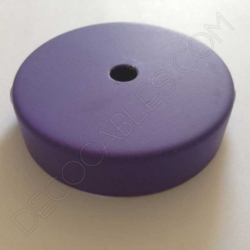 Soporte metálico para lámpara 1 orificio (diámetro 8 cm) 29 Soporte florón de techo para lámpara en hierro en color morado