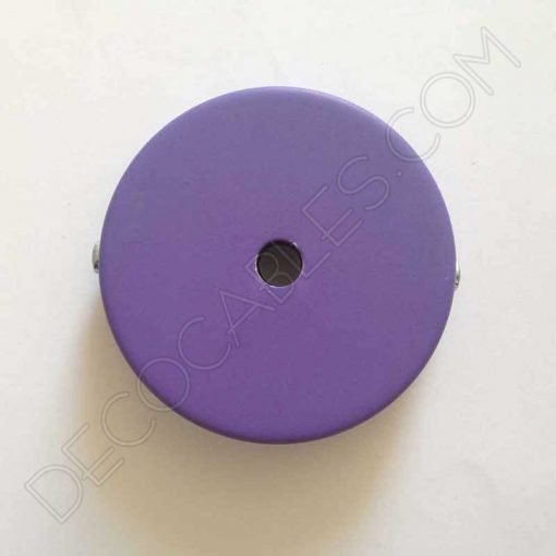 Soporte metálico para lámpara 1 orificio (diámetro 8 cm) 30 Soporte florón de techo para lámpara en hierro en color morado