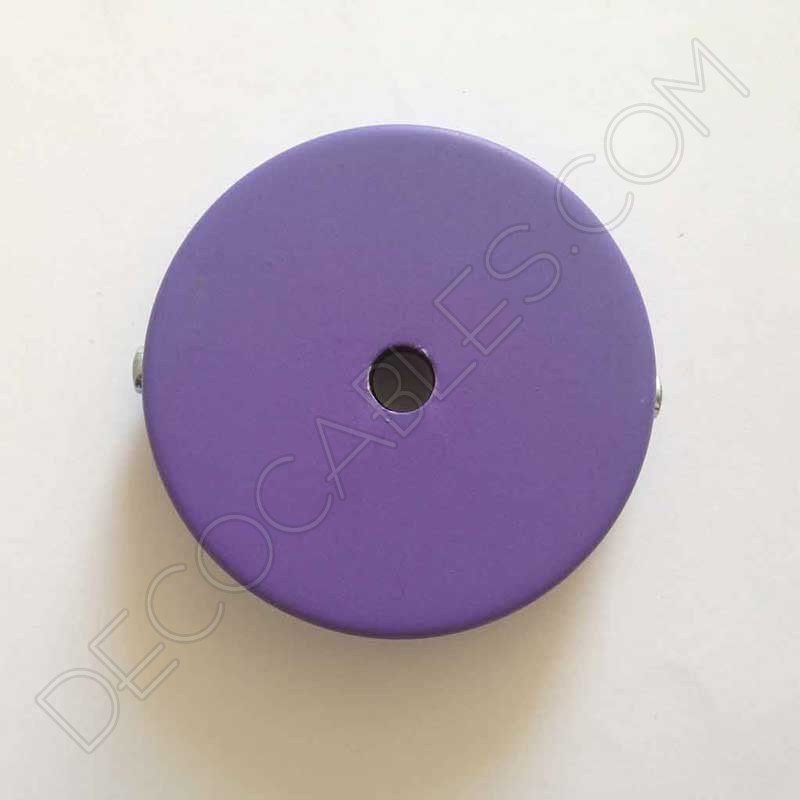 Soporte florón de techo para lámpara en hierro en color morado Soporte florón de techo para lámpara en hierro en color morado