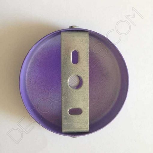 Soporte metálico para lámpara 1 orificio (diámetro 8 cm) 31 Soporte florón de techo para lámpara en hierro en color morado