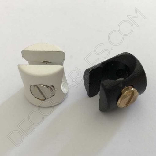 Sujeción techo para cable (varios colores) 20 Sujeción cable para techo blanco y negro