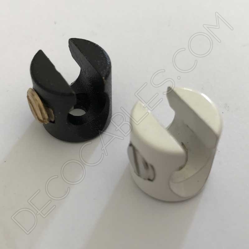 Sujeción cable para techo blanco y negro Sujeción cable para techo blanco y negro